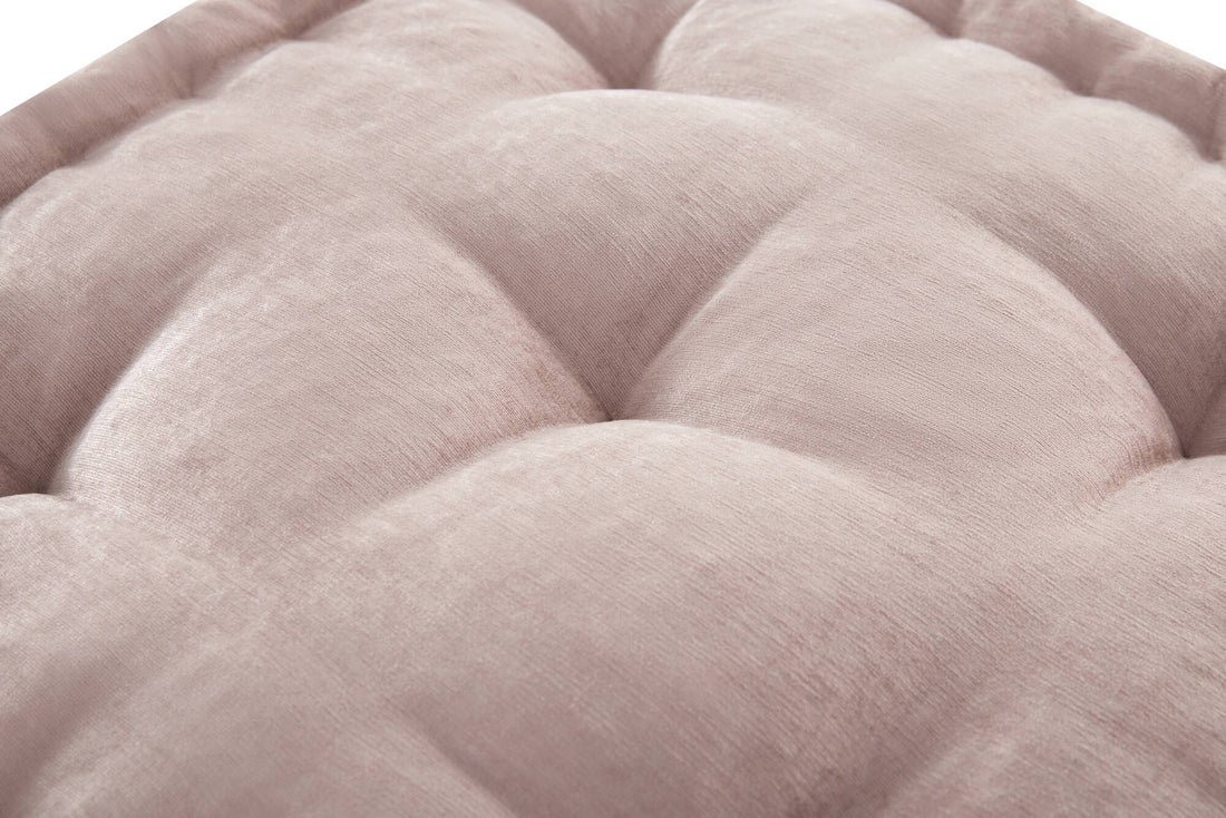 Poly Chenille Square Floor Pillow Cushion 24X24" Blush Polyester