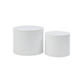 Coffee Tables,Mdf With Ash Oak Walnut Veneer Side Table Coffee Table End Table Nesting Table Set Of 2 For Living Room,Office,Bedroom, White, 2Colors White Primary Living Space Modern Coffee & End Tables Round Mdf