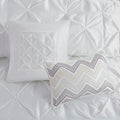 7 Piece Tufted Comforter Set White Full Full White Polyester