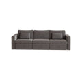 Modern Velvet Modular Sectional Sofa, Convertible Sofa Set With Pillows, Oversized Sectional Couches For Living Room, Loft, Apartment, Office Dark Gray 3 Seats Wood Primary Living Space Medium Duty Pine 3 Seat Dark Gray Velvet Medium Soft Cushion Back