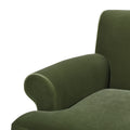 Alana Lawson Three Cushion Tightback Sofa, Olive Green Performance Velvet Green Foam Velvet 3 Seat