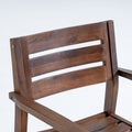 Stamford Dining Chair,Set Of 2 Dark Brown Acacia Wood