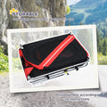 Aosom Dog Bike Trailer Pet Cart Bicycle Wagon Cargo Carrier Attachment For Travel With 3 Entrances Large Wheels For Off Road & Mesh Screen Red Black Red Steel
