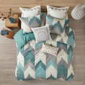 3 Piece Duvet Cover Mini Set Queen Multicolor Cotton