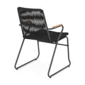 Moonstone Chair Black Woven Rope