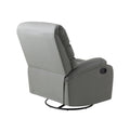 Rocking Recliner Chair,360 Degree Swivel Nursery Rocking Chair,Glider Chair,Modern Small Rocking Swivel Recliner Chair For Bedroom,Living Room Chair Home Theater Seat Dark Grey Gray Gray Faux Leather Manual Push Button Primary Living Space Soft Loose