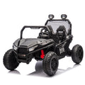 24V Two Seater Kids Ride On Utv W Parents Control,400W Super Power,Four Wheel Suspension,Led Light With Rear Searchlight,Bluetooth,Mp3,Music,Rear Storage Space,Speeds 3.73 4.97Mph For Kids Aged 3 . Black 50 99 Lbs Polypropylene