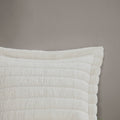 Faux Fur Comforter Set King Ivory Polyester