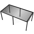 8640E Louver Pergola 10X19Ft Aluminum Frame & Steel Louvers Black Garden & Outdoor High Wind Resistant Gazebos Aluminum