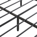Industrial King Bed Frame With Led Lights And 2 Usb Ports, Bed Frame King Size With Storage, Noise Free, No Box Spring Needed, Rustic Brown Box Spring Not Required King Antique Brown Metal Brown Bedroom Industrial Metal & Wood