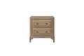 2 Drawer Nightstand With Sand Finish Sand Solid Wood Mdf