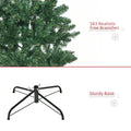 Homcom 6' Tall Unlit Slim Fir Artificial Christmas Tree With Realistic Branches, And 583 Tips, Green Green Plastic