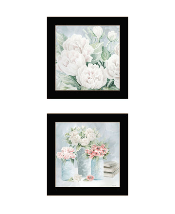 "Peaceful Pastel Peonies" Framed Wall Art For Living Room, Wall Art Print For Home Decor, Bedroom Wall Art By Cindy Jacobs Multicolor Wood Paper