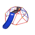 Xcf007 6Ft Dome Climber With 1.2M Slide For Age 3 Climber With Climbing Stones Blue Red Metal