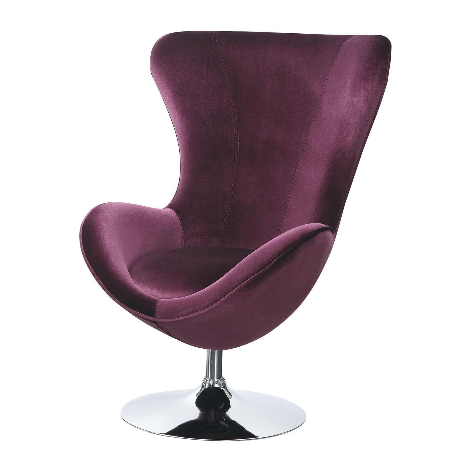 Purple Flannelette Fabric Accent Chair W Ottoman Contemporary Modern Living Room Furniture Chic High Back Chair Purple Primary Living Space Contemporary,Modern Fabric Metal