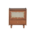 3 Pieces Bedroom Set With Full Size Wooden Bed Frame, 1 Vintage Nightstand And 1 Makeup Vanity Set With Stool,Walnut Expected Arrival Time: 08.23 Full Walnut 3 Piece Set Wood
