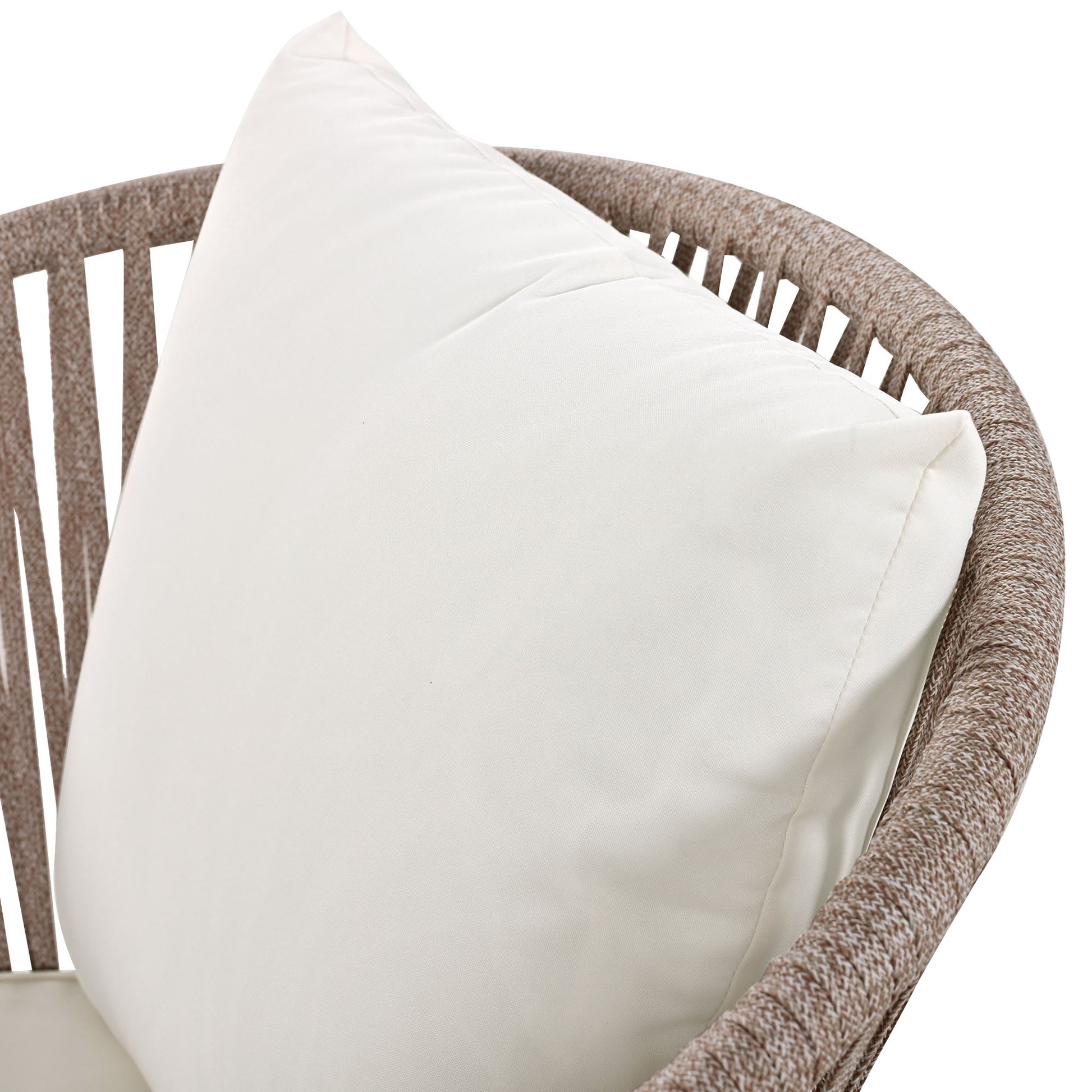 7 Pieces Patio Dining Set, All Weather Outdoor Furniture Set With Dining Table And Chairs, Acacia Wood Tabletop, Metal Frame, For For Garden, Backyard, Balcony, Beige Yes Beige Seats 6 Garden &