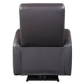 Brown Power Recliner With Square Armrest Brown Primary Living Space Tight Back Contemporary Square Arms Wood Metal