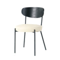 Modern Grey Simple Pu Dining Chair Upholstered Chair Family Bedroom Stool Back Dressing, Black Round Table Set, Bentwood Covered With Ash Veneer Chair Back, Chair Black Metal Legs Set Of 5 Black Mdf