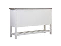 Mountina Brown And White 2 Drawer Server Brown White Solid Wood