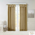 Twist Tab Lined Window Curtain Panel Only 1 Pc Panel Bronze Polyester