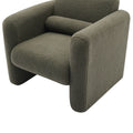 Modern Accent Chair Lambskin Sherpa Fabric Upholstered Comfy Reading Arm Chair Soft Padded Armchair With Back And Pillow For Living Room Bedroom Reception Waiting Room Office,Seaweed Green Seaweed Green Primary Living Space Upholstered