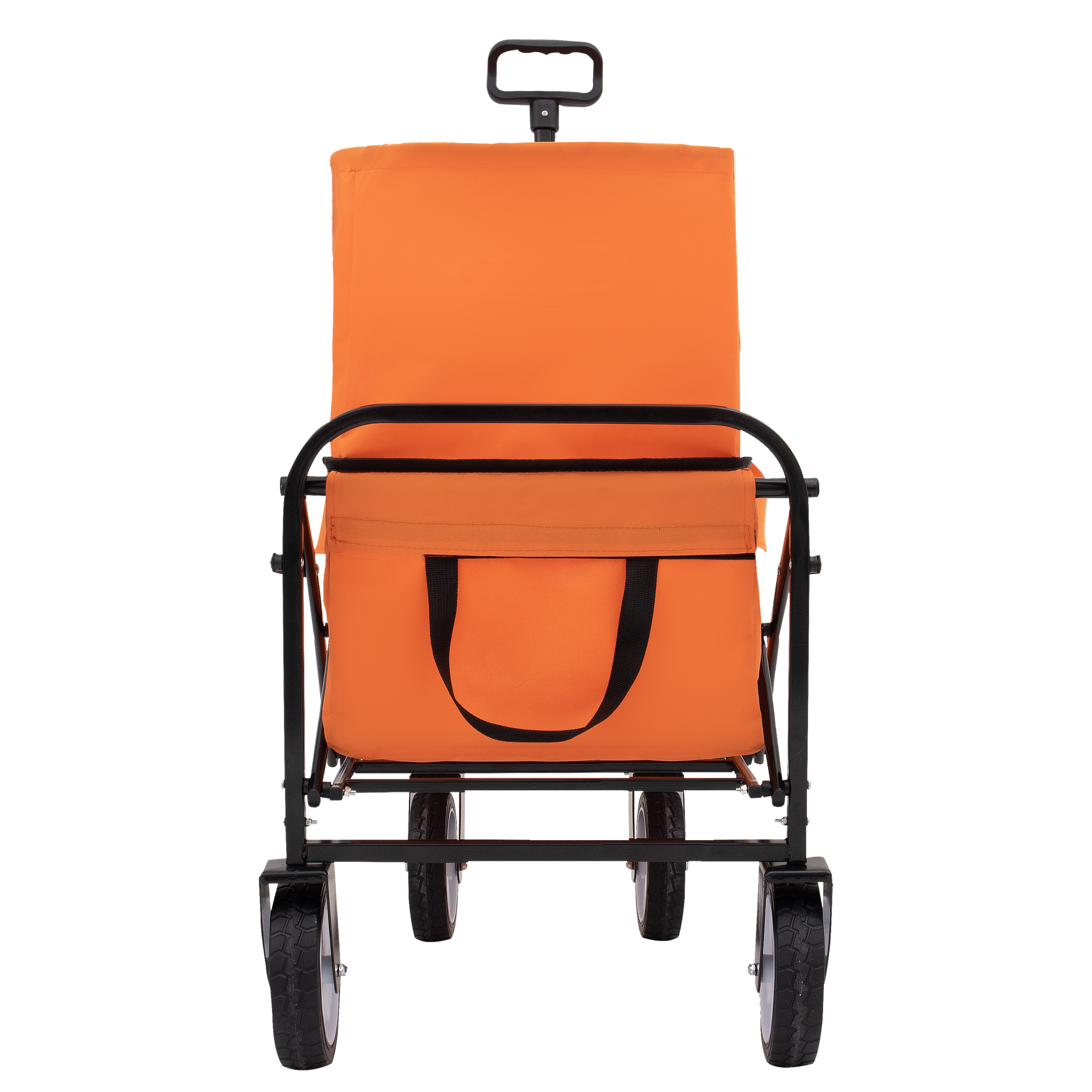 Minimeetall Strap Collapsible Foldable Wagon Cart Beach Wagon Heavy Duty Utility Cart Utility Wagon Grocery Cart For For Camping Shopping Sports Gardeing Fishing Supports 225Lbs Orange Orange Steel