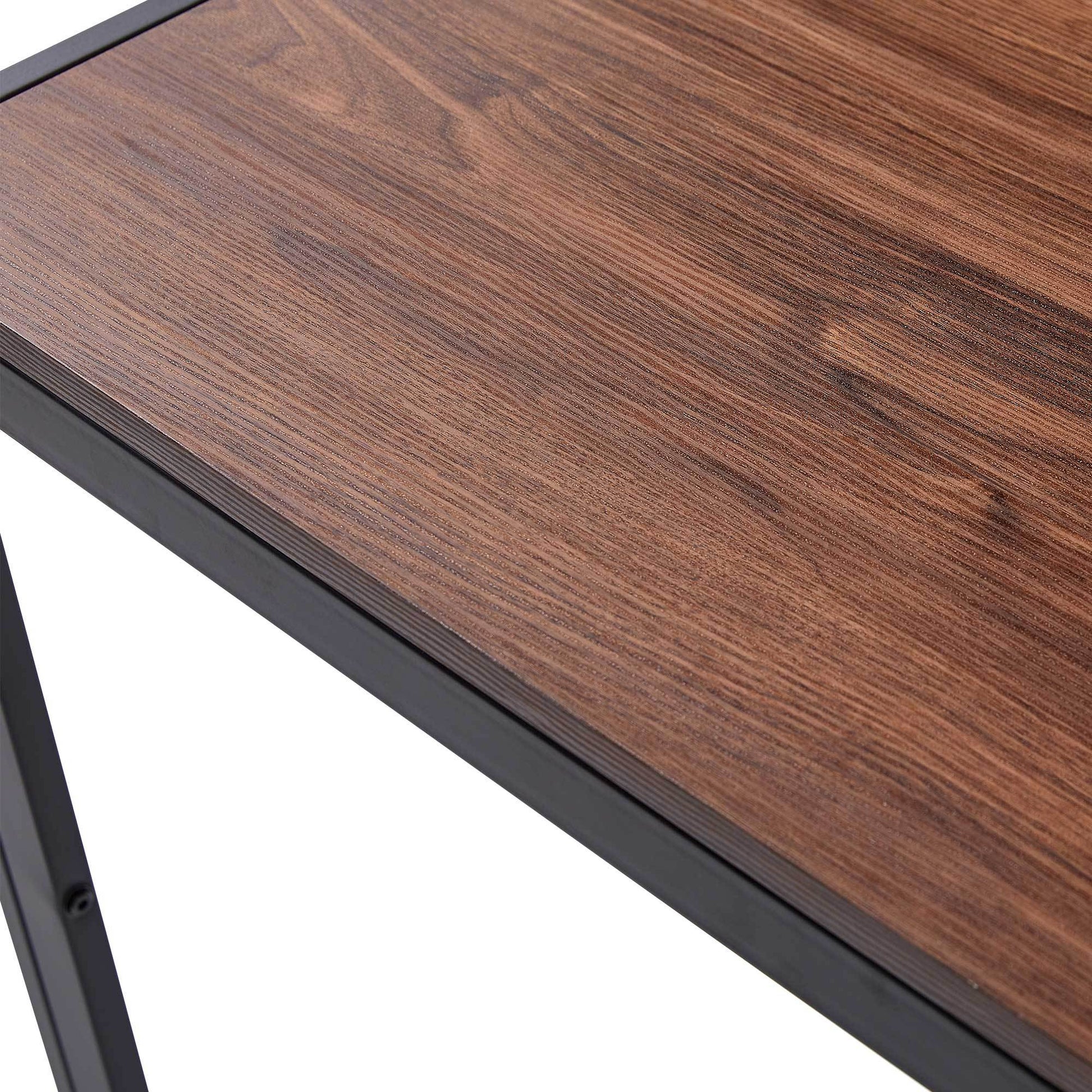 Creative Design Veneered Mdf Wood Structure Rectangular Walnut Dining Table Walnut Brown Triangular Dining Room Modern Floor Mount Kitchen & Dining Tables Mdf