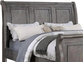 Grey Sleigh Design Headboard Fb 1Pc Eastern King Size Panel Bed Beautiful Wooden Bedroom Furniture Antique Gray Oak Finish Box Spring Required King Antique Gray,Gray Wood Bedroom