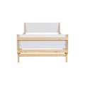 Twin Bed With Headboard, Footboard, Safeguards, Built In Bed End Book Storage Rack ,White Twin White American Design Pine