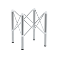 Simple Silver Stainless Steel Folding Table Frame Multifunctional, Space Saving.Folding Table Frame,Silver Stainless Steel Material,Only Table Leg.5.5*5.5*28.7 26.3*26.3*28.7 Inch. Silver Metal