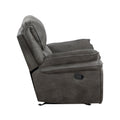 Plush Modern Design Living Room Rocker Reclining Chair Gray Microfiber Upholstery Solid Wood Frame Furniture 1Pc Gray Microfiber Wood Primary Living Space Modern Plywood,Solid Wood