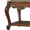Honey Oak End Table With Bottom Shelf Honey Primary Living Space Shelves Square Wood