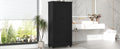 Tall Storage Cabinet With Three Drawers For Bathroom Office, Black Black Mdf