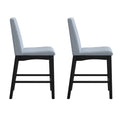 Quaint Gray Gathering Height Stool, Set Of 2 Gray Foam Solid Wood