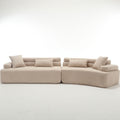 Unique Modeling Design,Upholstered Indoor Furniture,Foam Filled Sleeper Sofa Bed For Living Room,Bedroom,3 Colors Khaki Primary Living Space Modern Foam Polyester 4 Seat