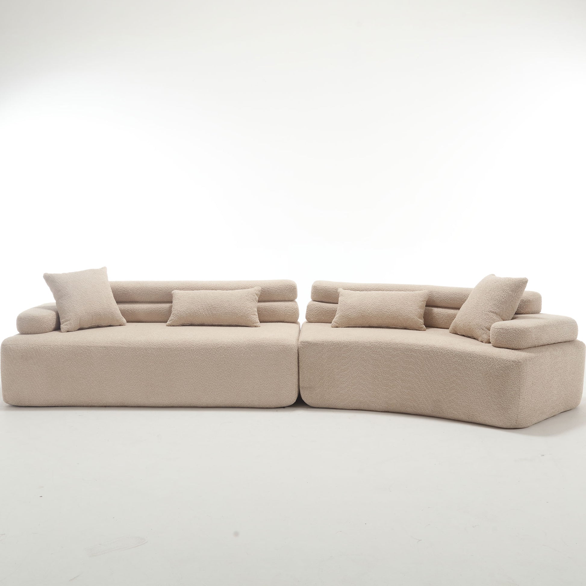 Unique Modeling Design,Upholstered Indoor Furniture,Foam Filled Sleeper Sofa Bed For Living Room,Bedroom,3 Colors Khaki Primary Living Space Modern Foam Polyester 4 Seat