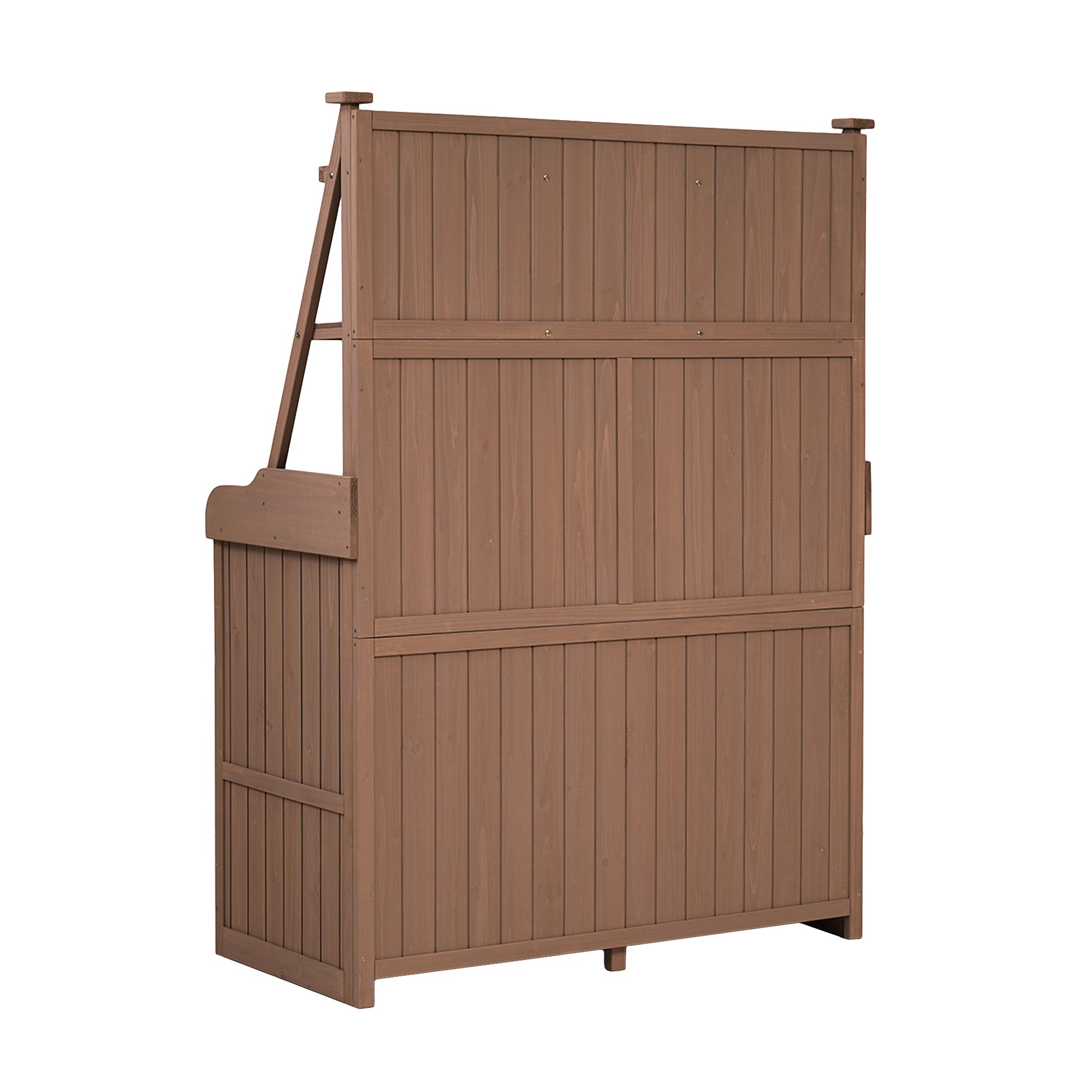 Assembly 65Inch Garden Potting Bench Table, Fir Wood Workstation With Storage Shelf, Drawer And Cabinet, Brown Brown Water Resistant Frame Garden & Outdoor Rustic Wood