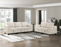Modern Living Room Furniture 1Pc Beige Chair With One Arm, Storage Pouch And Charging Ports Corduroy Fabric Upholstery Beige Primary Living Space Contemporary,Modern Solid Wood