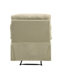 Beige Recliner With Pillow Top Armrest Beige Microfiber Manual Handle Metal Primary Living Space Tight Back Handle Pillow Top Arms Fabric Metal