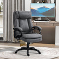 Homcom 6 Point Vibration Massage Office Chair With Heat, Charcoal Gray Charcoal Polyester