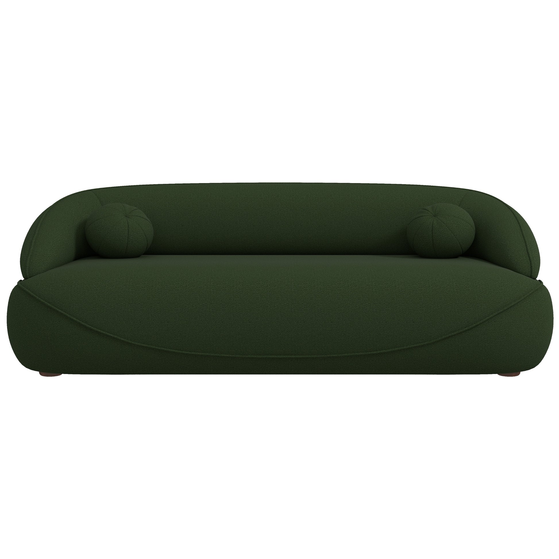 Andrew Dark Green Boucle Sofa Dark Green Primary Living Space Boucle 3 Seat