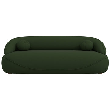 Andrew Dark Green Boucle Sofa Dark Green Primary Living Space Boucle 3 Seat