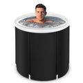 Recovery Ice Tub, Foldable Adult Bathtub, Outdoor Portable Cold Water Therapy Tub, Fitness Rehab Ice Tub For Athletes, Long Lasting Insulated Ice Tub, Adult Spa Soaking Bucket Black Pvc