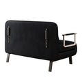 39 Convertible Chair Bed, Tri Fold Sofa Bed With Adjustable Backrest & Pillow, Leisure Chaise Lounge Couch With Sturdy Steel Frame For Home & Office, Comfortable Sleeper Chair Black Black Velvet Primary Living Space Medium Firm Contemporary Polyurethane