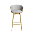 30 Inch Dining Chairs Set Of 2 Modern Style 360 Swivel Bar Chairs With Simple Design, Comfortable High Stools, And Flexible Dining Chairs Suitable For Bars, Restaurants,Velvet Bar Chair Beige Grey