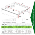 Garlugh Da4734W Series Door Window Awning Made Of 0.137 Inch Thick Crystal Solid Polycarbonate Sheet And Aluminum Alloy With Valance In Size Of 47