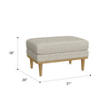Revel Tan Chair Ottoman Tan Foam Solid Wood