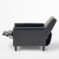 Black Fax Leather Push Back Chair For Elegant Home D Cor Black Pu Leather