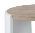 Oak And White High Gloss 1 Drawer Coffee Table Oak Primary Living Space Round Mdf Sled